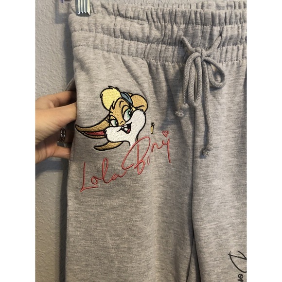 New Looney Tunes Lola Bunny Womens Sweatpants Gray XXS Jogger Lounge Sleepwear - Picture 3 of 9